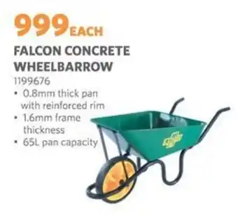 BUCO Lasher falcon concrete wheelbarrow offer