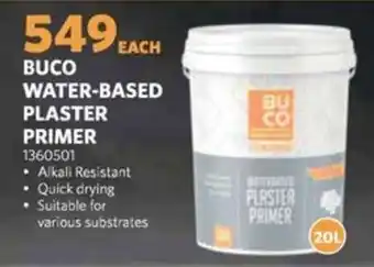 BUCO Buco water-based plaster primer offer