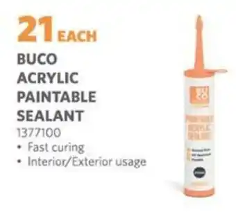 BUCO Buco acrylic paintable sealant offer