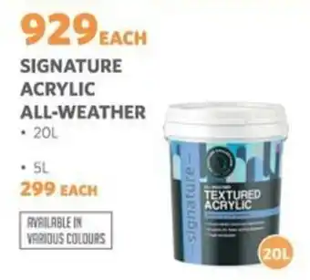 BUCO Signature acrylic all-weather offer