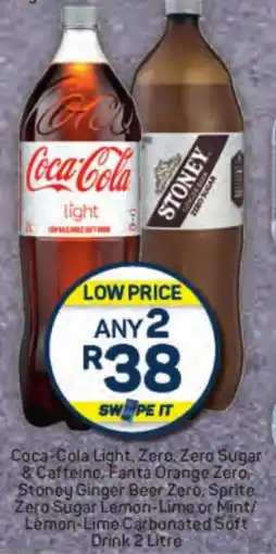 Pick n Pay Hypermarket Coca-Cola Light Zero & Caffeine, Fanta Orange, Stoney Ginger Beer, Sprite, Lemon-Lime or Mint/ Lemon-Lime Carbonated offer