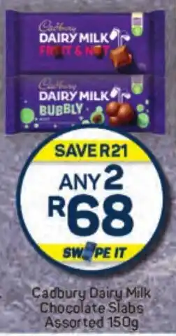 Pick n Pay Hypermarket Cadbury Dairy Milk Chocolate Slabs Assorted offer