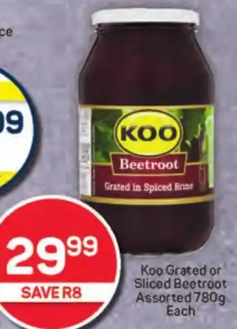 Pick n Pay Hypermarket Koo Grated or Sliced Beetroot Assorted offer