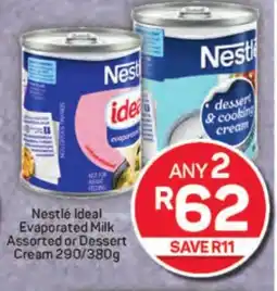 Pick n Pay Hypermarket Nestlé Ideal Evaporated Milk Assorted or Dessert Cream offer