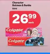 PEP Colgate Character Batman & Barbie-50ml Each offer