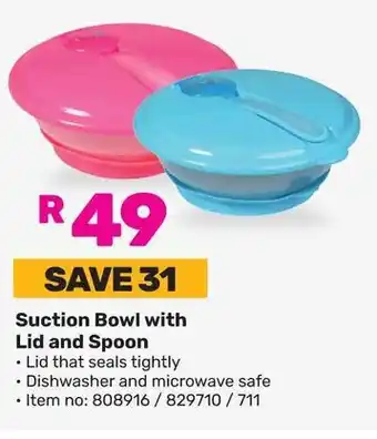 Game Suction Bowl with Lid and Spoon offer