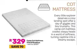 Game Camp Cot Mattress offer