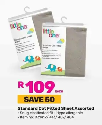 Game Standard Cot Fitted Sheet Assorted offer