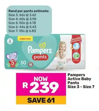 Game Pampers Active Baby Pants offer