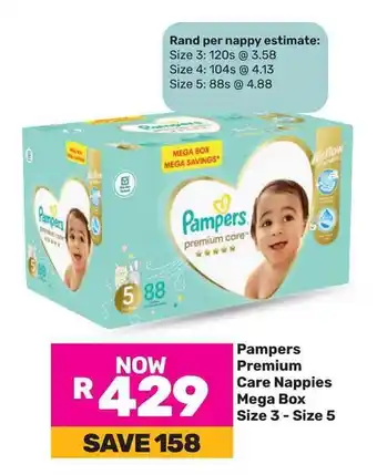 Game Pampers Premium Care Nappies Mega Box offer