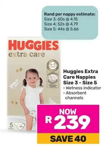 Game Huggies Extra Care Nappies offer