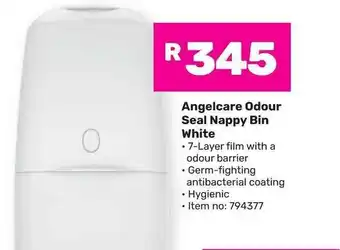 Game Angelcare Odour Seal Nappy Bin White offer