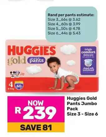 Game Huggies Gold Pants Jumbo Pack offer