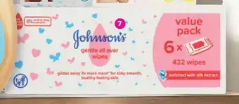 Game Johnson's Baby Wipes Gentle All Over OR Sensitive offer