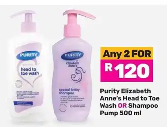 Game Purity Elizabeth Anne's Head to Toe Wash OR Shampoo Pump offer