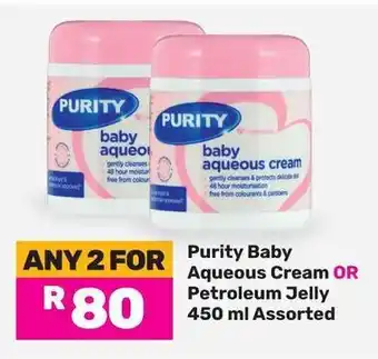 Game Purity Baby Aqueous Cream OR Petroleum Jelly offer