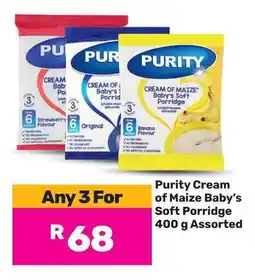 Game Purity Cream of Maize Baby's Soft Porridge Assorted offer