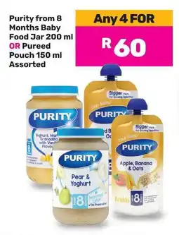 Game Purity from 8 Months Baby Food Jar OR Pureed Pouch Assorted offer