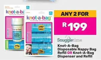 Game Snuggletime Knot-A-Bag Disposable Nappy Bag Refill OR Knot-A-Bag Dispenser and Refill offer