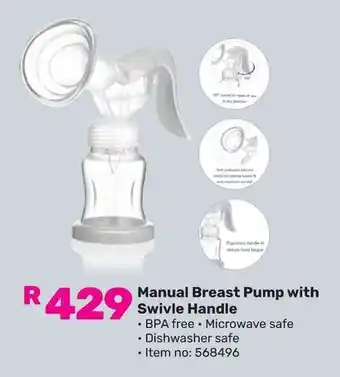 Game Manual Breast Pump with Swivle Handle offer