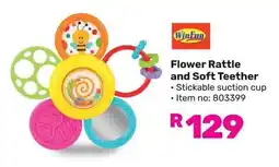 Game Winfun Flower Rattle and Soft Teether offer