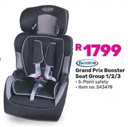 Game BAMBINO Grand Prix Booster Seat Group offer