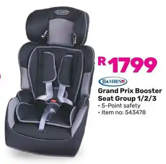 Game BAMBINO Grand Prix Booster Seat Group offer