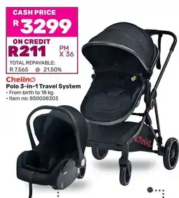 Game Chelino Polo 3-in-1 Travel System offer