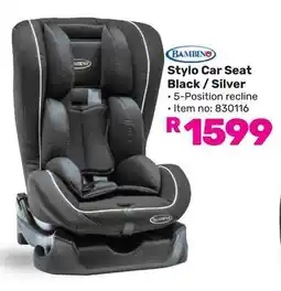 Game BAMBINO Stylo Car Seat Black/Silver offer