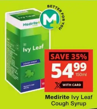 Checkers Medirite Ivy Leaf Cough Syrup offer