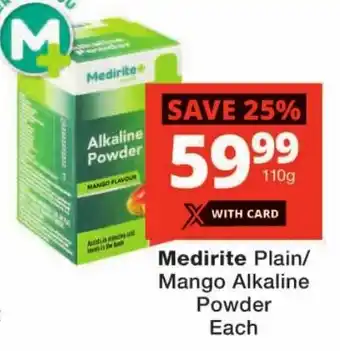 Checkers Medirite Plain/ Mango Alkaline Powder offer