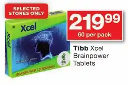 Checkers Tibb Xcel Brainpower Tablets offer