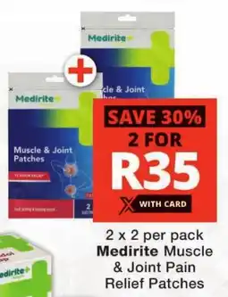 Checkers Medirite Muscle & Joint Pain Relief Patches offer