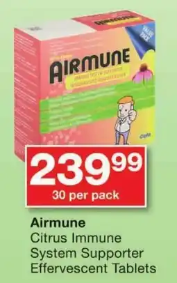 Checkers Airmune Citrus Immune System Supporter Effervescent Tablets offer