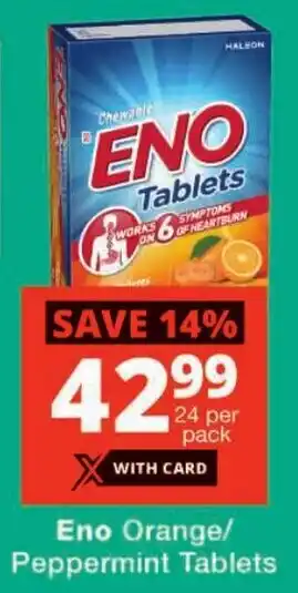 Checkers Eno Orange/ Peppermint Tablets offer