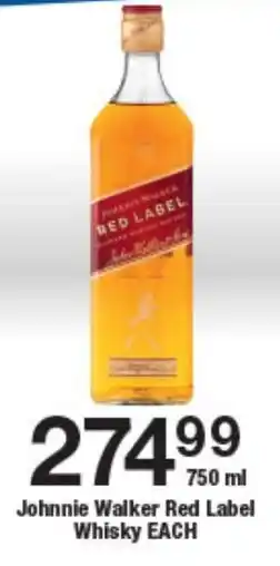 OK Liquor Johnnie Walker Red Label Whisky offer