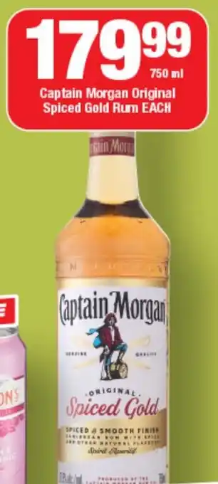 OK Liquor Captain Morgan Original Spiced Gold Rum offer