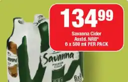 OK Liquor Savanna Cider Asstd. NRB offer