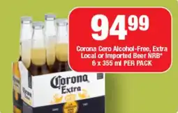 OK Liquor Corona Cero Alcohol-Free, Extra Local or Imported Beer NRB offer