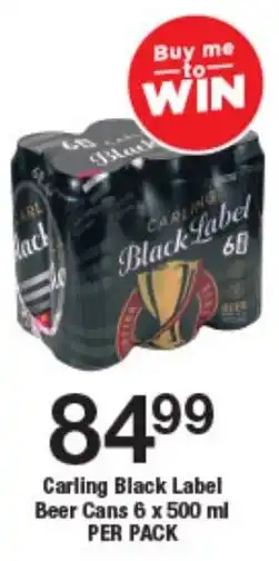 OK Liquor Carling Black Label Beer Cans offer