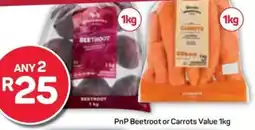 Pick n Pay Hypermarket PnP Beetroot or Carrots Value offer