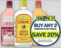 Pick n Pay Hypermarket Gordon's Gin offer