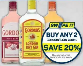 Pick n Pay Hypermarket Gordon's Gin offer