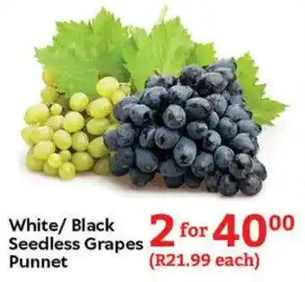 Oxford Freshmarket White/Black Seedless Grapes Punnet offer