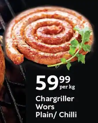 Oxford Freshmarket Chargriller Wors Plain/ Chilli offer