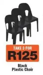 Check Star Black Plastic Chair offer