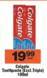 Check Star Colgate Toothpaste (Excl.Triple) offer