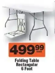 Check Star Folding Table Rectangular offer