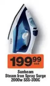 Check Star Sunbeam Steam Iron Spray Surge 2000w SSS-300C offer