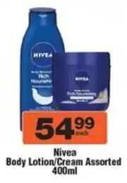 Check Star Nivea Body Lotion/Cream Assorted offer